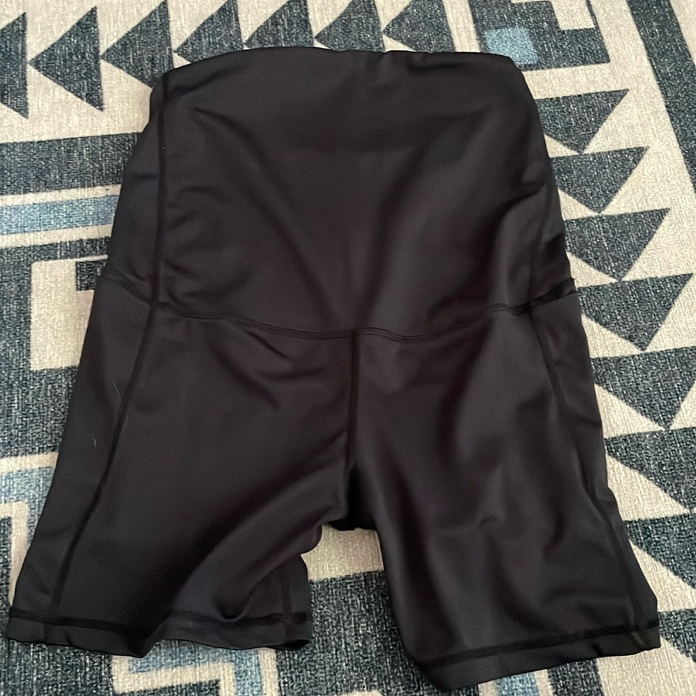 Senita Athletics Maternity Black Bike Shorts